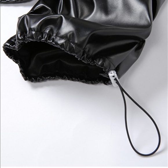 Faux Leather Ruched Flare Pant - Picture 5 of 6